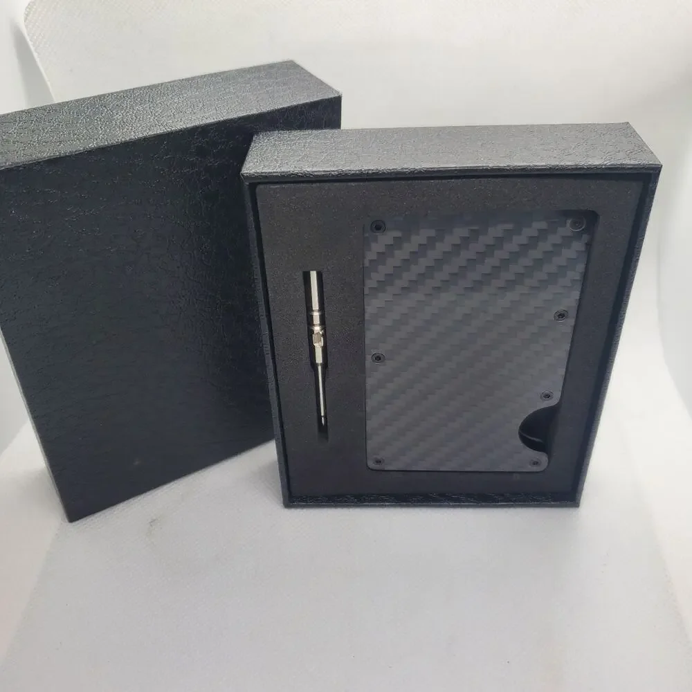Slim Carbon Fiber Wallet RFID Blocking Minimalist Card Holder Money Clip NEW